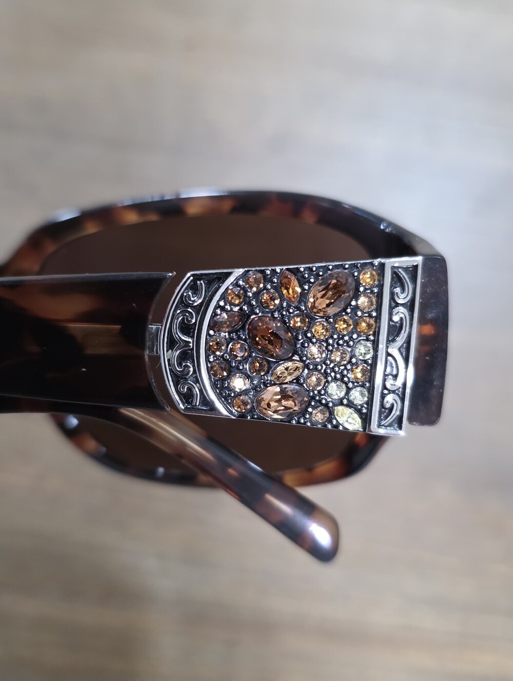 Brighton Crystal Voyage Tortoise Rhinestone Sunglasses - Picture 6 of 9